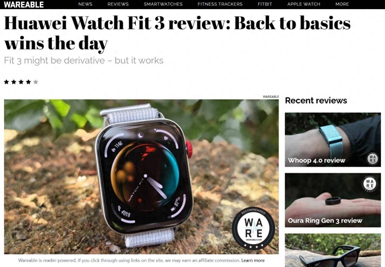 ：Apple Watch SE的强劲对手外媒高分推荐华为WATCH FIT 3(图5)